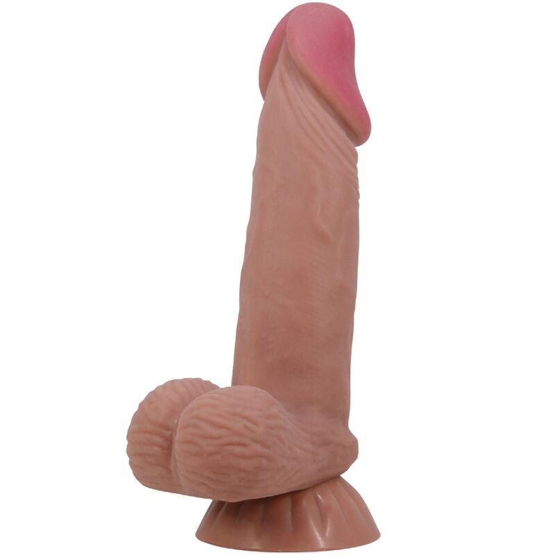 PRETTY LOVE – SÉRIE SLIDING SKIN – DILDO REALISTA COM VENTOSA DE PELE MARROM DESLIZANTE – 19,4 CM