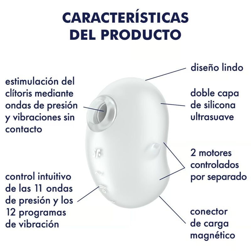 SATISFYER - CUTIE GHOST VIBRADOR DE USO INTERNO BRANCO - Image 4