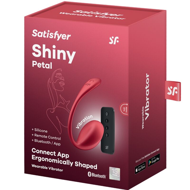 SATISFYER - ESTIMULADOR DE PONTO G COM CONTROLE REMOTO SHINY PETAL VERMELHO - APLICATIVO GRÁTIS - Image 7