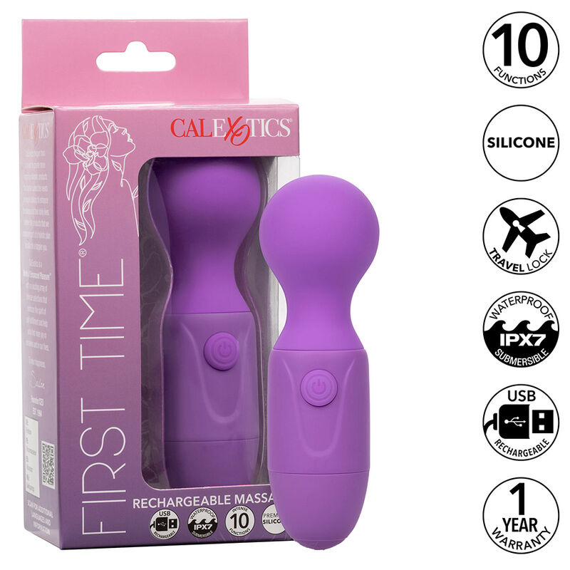 CALEXOTICS – MASSAGEADOR RECARREGÁVEL COM 10 VIBRAÇÕES – ROXO (PRIMEIRA VEZ)
