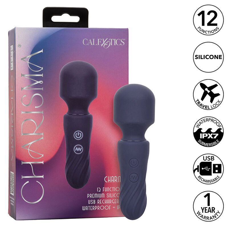 CALEXOTICS – MASSAGEADOR CHARISMA CHARM COM 12 FUNÇÕES – ROXO
