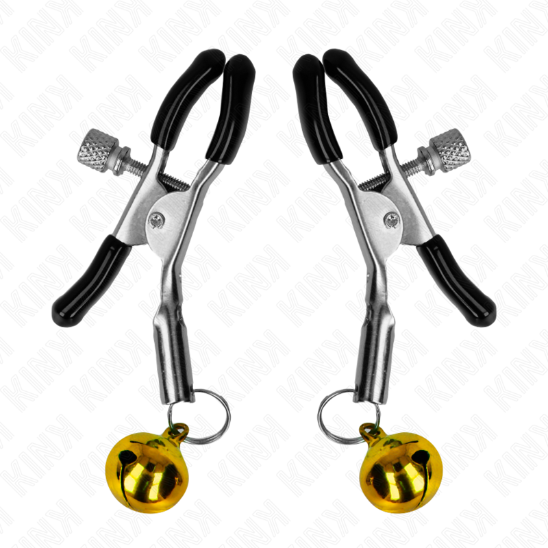KINK – PRESILHA DE MAMILO COM SINO ÚNICO DOURADO 6 CM
