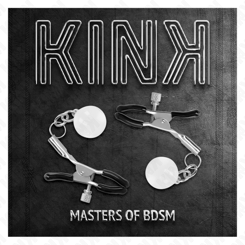 KINK - CLIPS DE MAMILO COM CONTAS DE VIDRO PRATEADAS 6 CM - Image 5