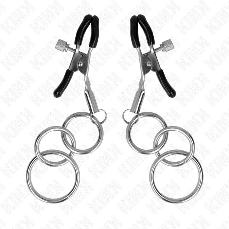 KINK – 3 PRESILHA DE MAMILO COM ANEL DE VEDAÇÃO 6 CM