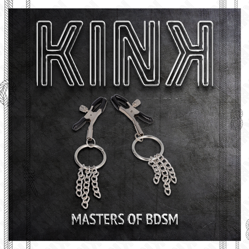 KINK - PRESILHA DE MAMILO COM ANEL EM FORMATO DE O E CORRENTE PEQUENA PRATEADA 6 CM - Image 5