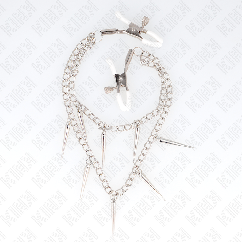 KINK – PRESILHAS DE MAMILO COM CORRENTES DE ESPIGÕES 30 CM