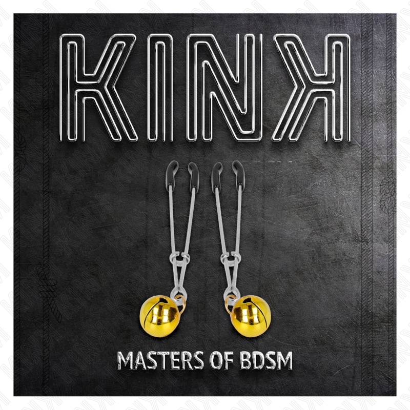 KINK - CLIPS DE MAMILO FINOS EM FORMATO DE SINO, DOURADOS, 7 CM - Image 5