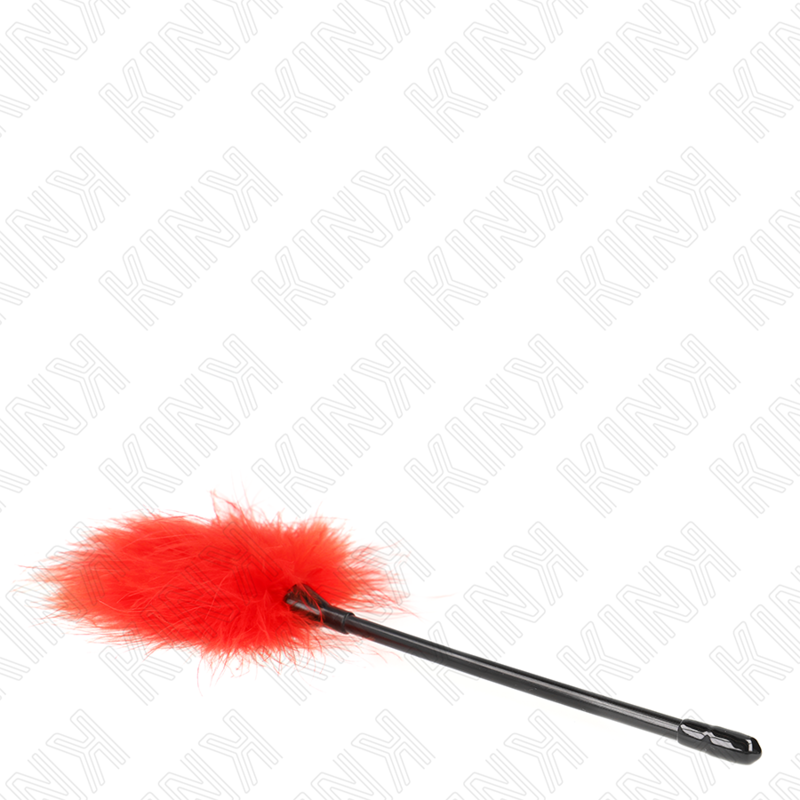 KINK - PENAS VERMELHAS PARA CÓCEGAS USADAS NO KIT DE DOMINAÇÃO 27 CM - Image 4