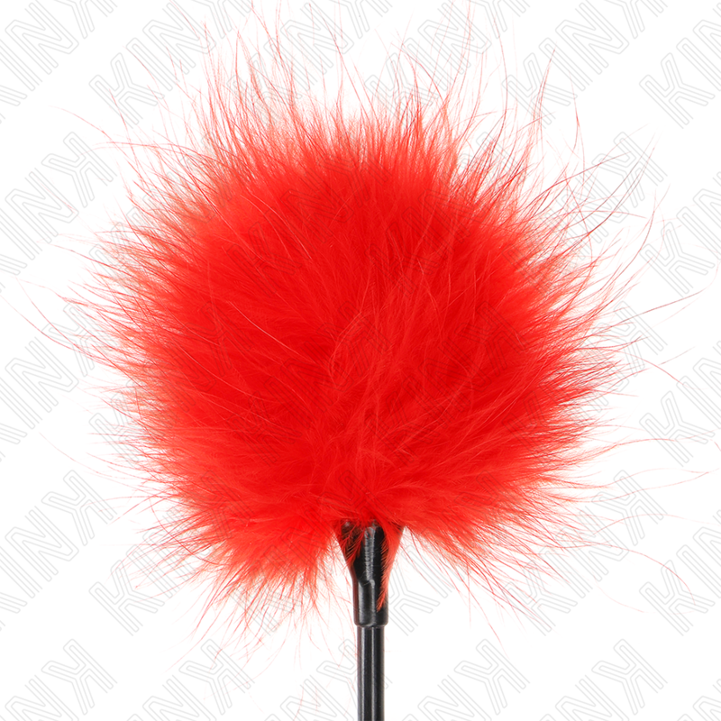 KINK - PENAS VERMELHAS PARA CÓCEGAS USADAS NO KIT DE DOMINAÇÃO 27 CM - Image 3