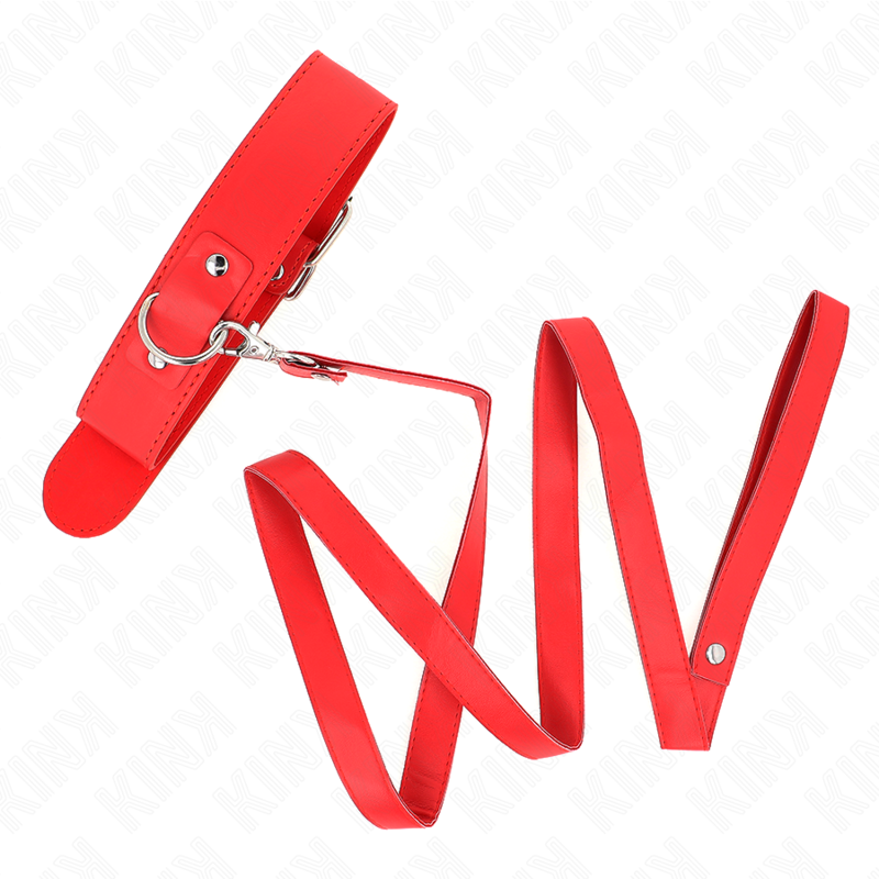 KINK – COLAR COM CINTO 116 CM ROJO ALÇA AJUSTÁVEL 32-50 CM X 8 CM