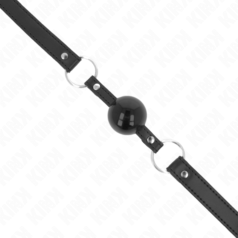 KINK - BOLA DE TPE PARA MORDAÇA DE 4 CM COM TRAVA PRETA 60 x 2 CM - Image 4