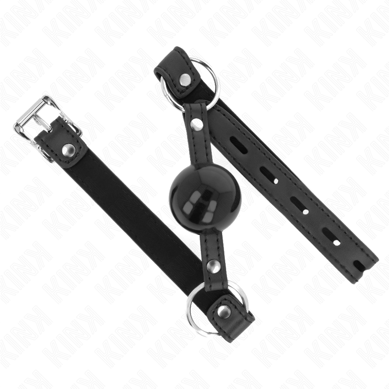 KINK - BOLA DE TPE PARA MORDAÇA DE 4 CM COM TRAVA PRETA 60 x 2 CM - Image 2