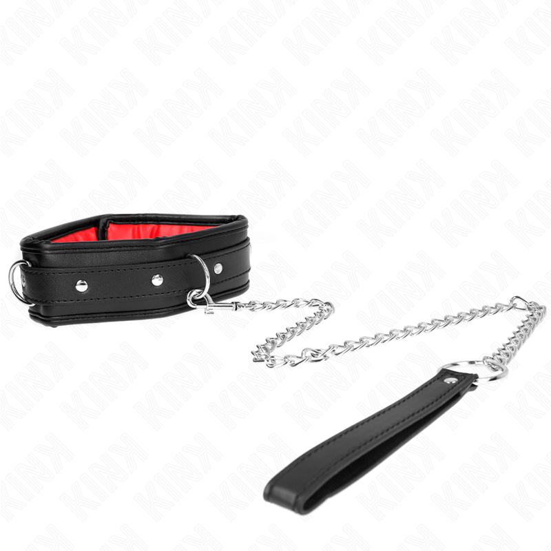 KINK – COLAR COM ALÇA DE IMITAÇÃO DE COURO COM ESFUMAÇÃO MODELO 3 AJUSTÁVEL 37-54 CM X 3 CM