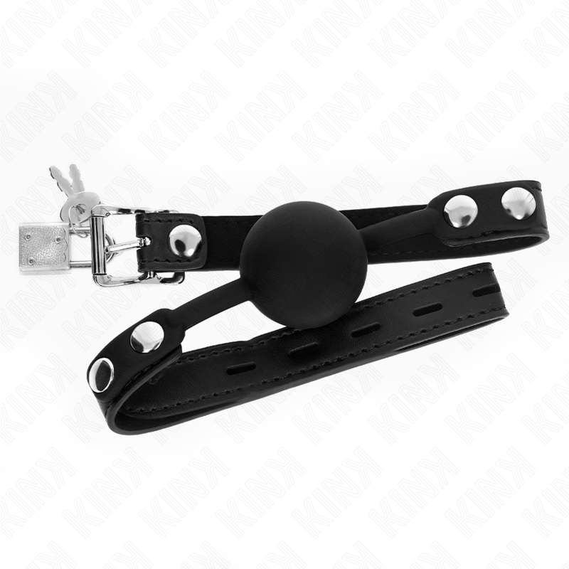 KINK - MODELO 1 BOLA DE SILICONE 4 CM MORDAÇA COM TRAVA 60 x 2 CM - Image 2