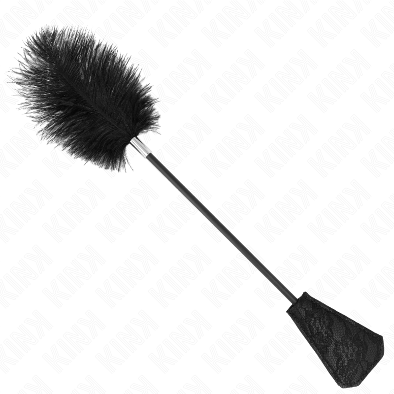 KINK – PENAS DE AVESTRUZ PARA CÓCEGAS COM PALETE DE RENDA 56 CM