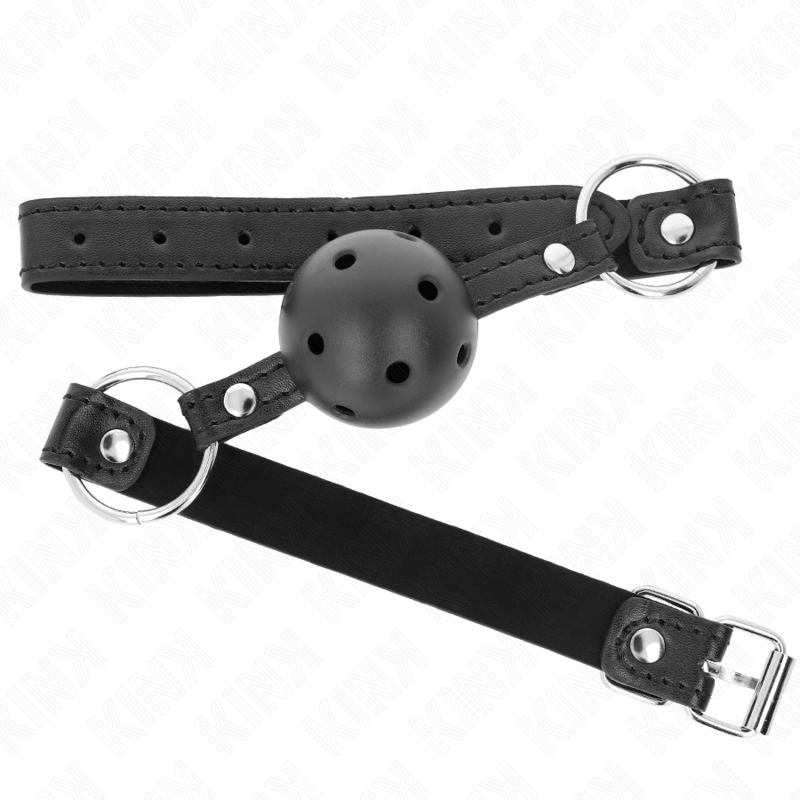 KINK – BOLA PRETA OCA E RÍGIDA DE 4,5 CM – MORDIDA MODELO 1 – 63,5 X 2 CM