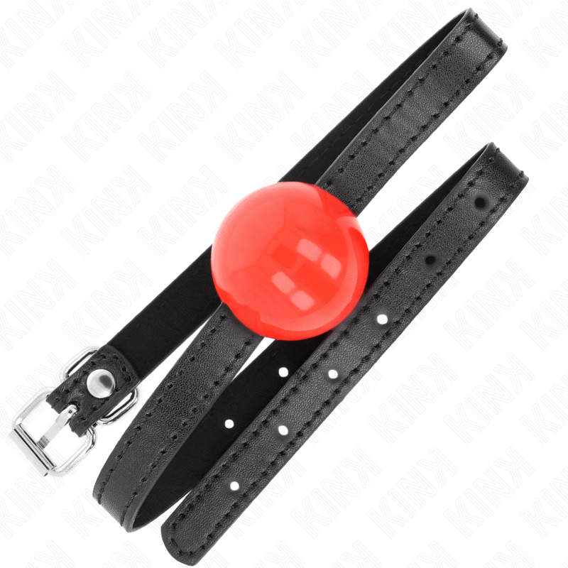 KINK – MORDIDA COM BOLA ÚNICA VERMELHA SÓLIDA DE 4 CM 65 x 1,5 CM