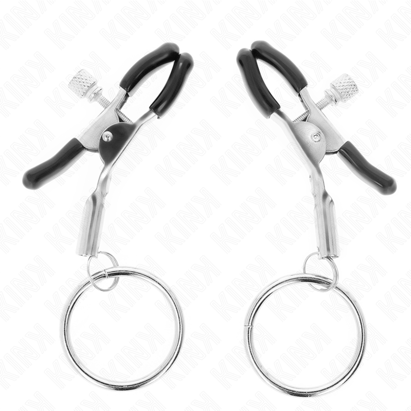 KINK – PRESILHA DE MAMILO COM ANEL EM FORMATO DE O, 6 CM