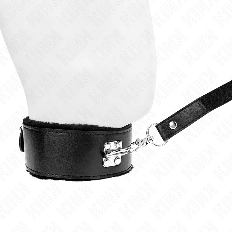 KINK - COLAR COM CORREIA 116 CM COM TACHAS PRATEADAS MODELO 4 PRETO AJUSTÁVEL 40-48 CM X 6 CM - Image 3