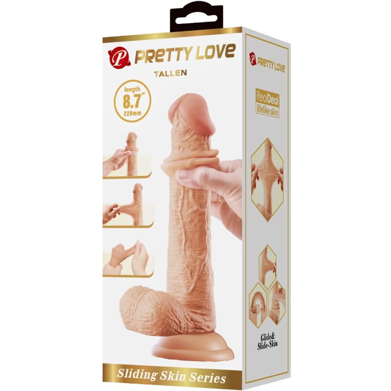PRETTY LOVE - DILDO REALISTA TALLEN 22 CM COR DE CARNE - Image 6