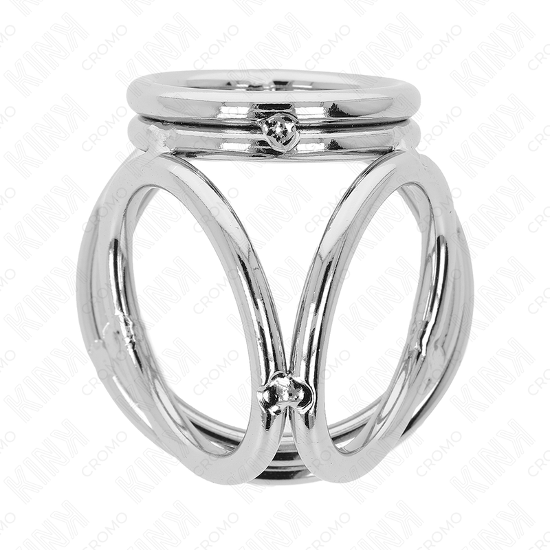 KINK - ANEL PENIANO DE METAL TRIPLO CROMADO DE 3,8 CM A 5 CM MODELO 1 - Image 4