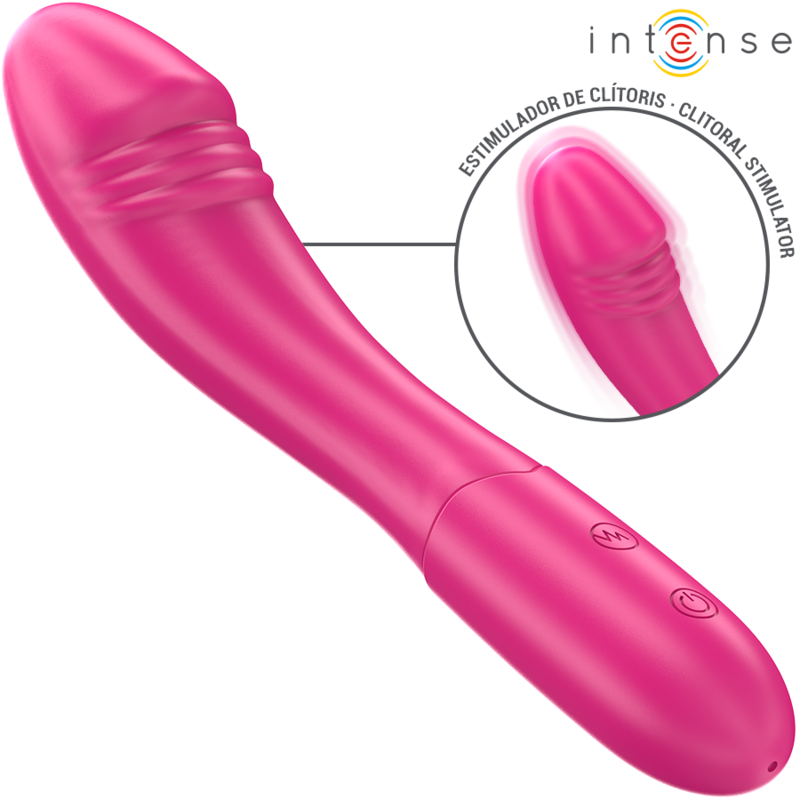 INTENSE – VIBRADOR BELINDA 19 CM FLEXÍVEL 10 VIBRAÇÕES ROSA