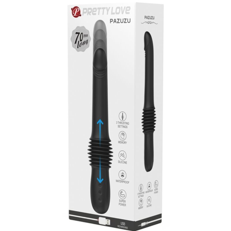 PRETTY LOVE - VIBRADOR PAZUZU COM 3 MODOS DE IMPULSO PRETO - Image 8
