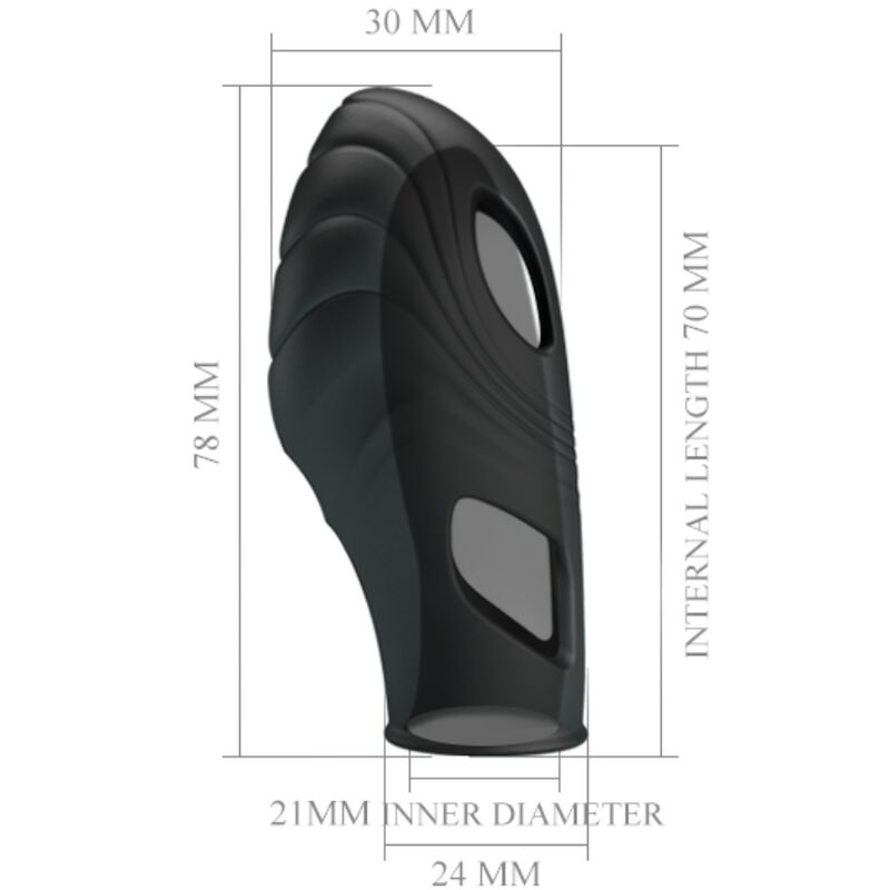 PRETTY LOVE - LICH VIBRADOR DE DEDO DE SILICONE PRETO - Image 7