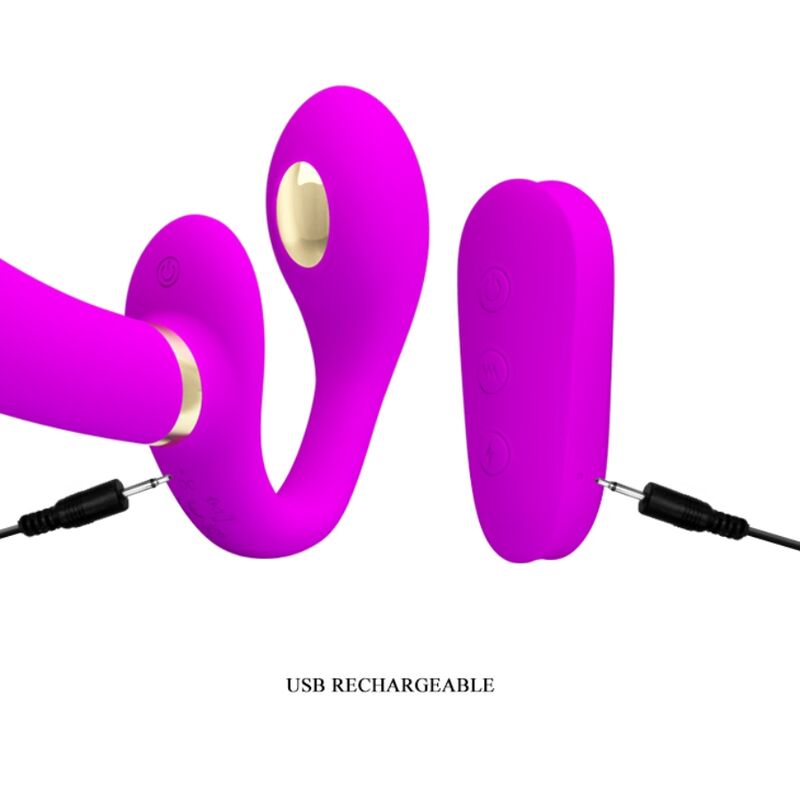 PRETTY LOVE - VIBRADOR DUPLO COM CONTROLE REMOTO THUNDERBIRD ROXO - Image 6
