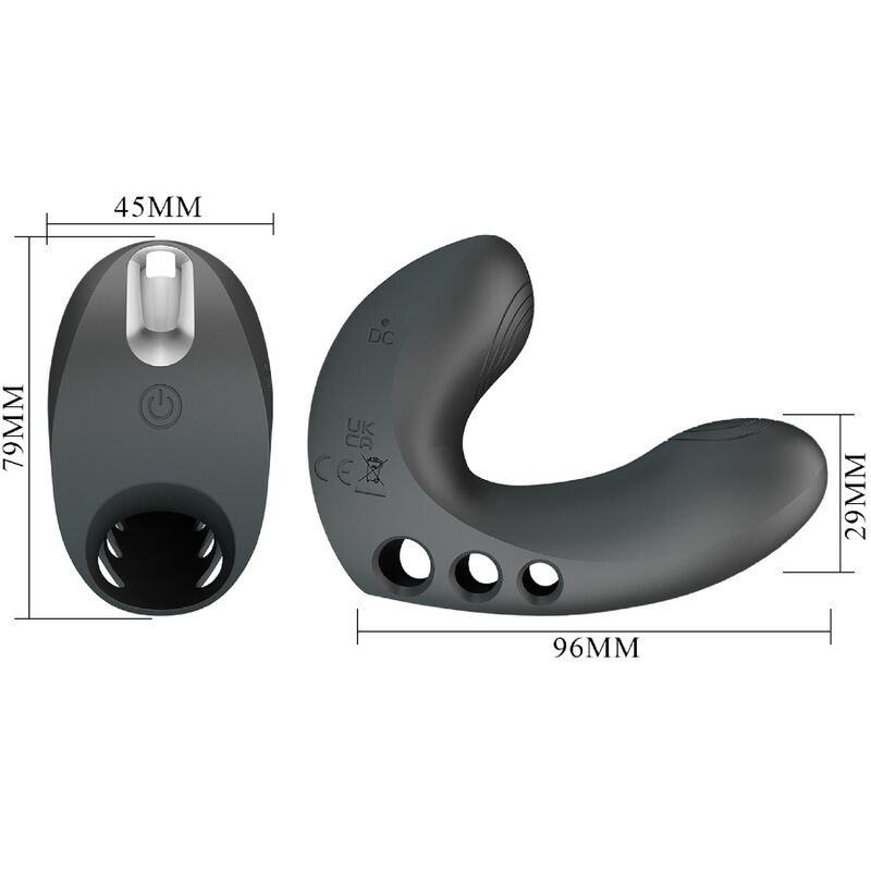 PRETTY LOVE - VIBRADOR DE DEDO CAMELIA 7 VIBRAÇÕES PRETO - Image 6