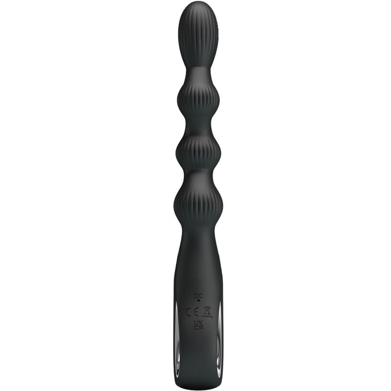 PRETTY LOVE – VIBRADOR ANAL FEDERER 12 VIBRAÇÕES PRETO