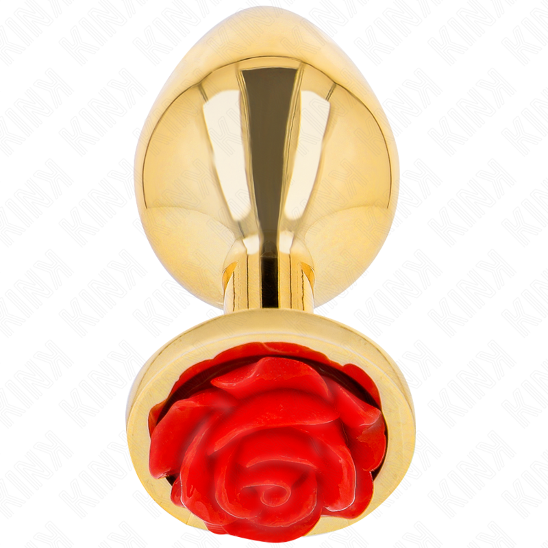 KINK – PLUG ANAL DOURADO ROSA VERMELHO TAMANHO P