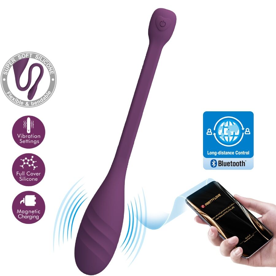 PRETTY LOVE – VIBRADOR LEVIATHAN CONTROLADO POR APLICATIVO ROXO