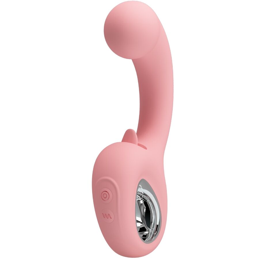 PRETTY LOVE – VIBRADOR DE PONTO G ERYNNYES + ESTIMULADOR DE CLITÓRIS 10 VIBRAÇÕES ROSA