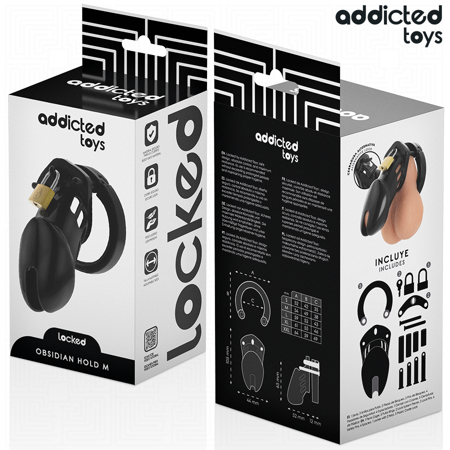 ADDICTED TOYS TRANCADO - GAIOLA DE PÊNIS OBSIDIAN HOLD TAMANHO M - Image 6