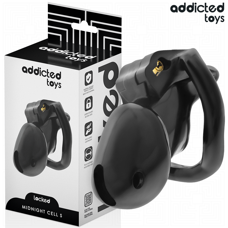 Brinquedos para viciados trancados – Gaiola peniana Mindnight Cell tamanho P