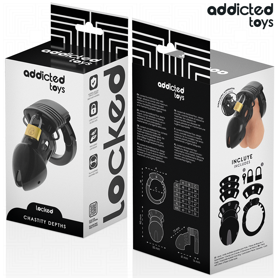 ADDICTED TOYS TRANCADO - GAIOLA DE CASTIDADE PROFUNDA PARA PÊNIS 7,5 CM - Image 6
