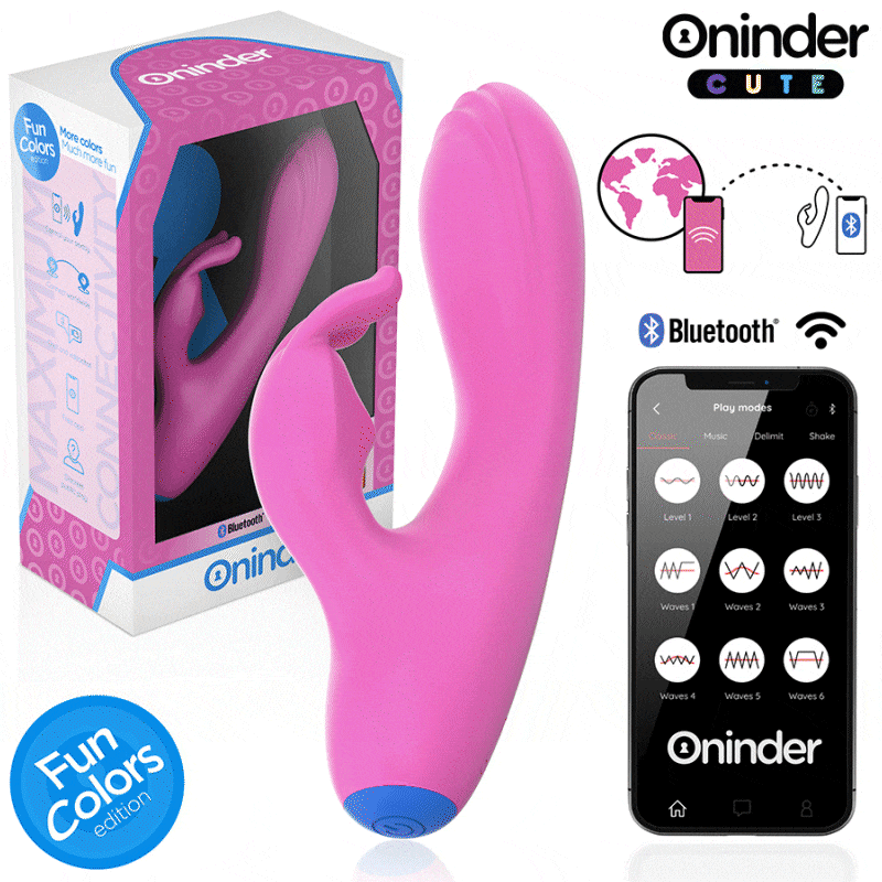 ONINDER CUTE – VIBRADOR COELHINHO DO AMOR PARA PONTO G E CLITÓRIS – APLICATIVO GRATUITO PARA TODO O MUNDO