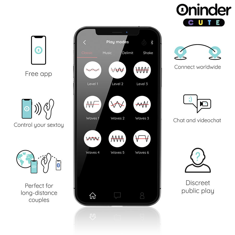 ONINDER CUTE - VIBRADOR CLITORIAL PARA PONTO G COM ESTAMPA DE COELHINHO DO AMOR - APLICATIVO GRATUITO PARA TODO O MUNDO - Image 4