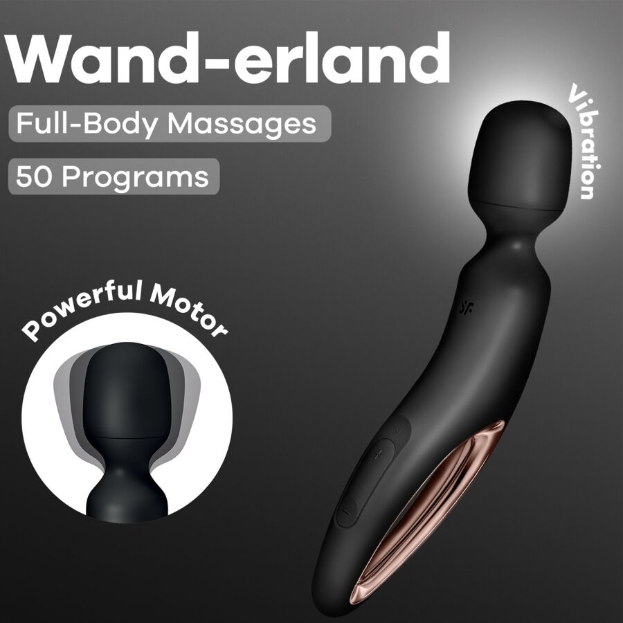 Massageador vibratório Satisfyer - Varinha Erland preta - Image 6