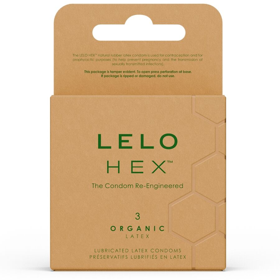 LELO – HEX CAIXA DE CAMISINHAS ORGÂNICAS – 3 UNIDADES