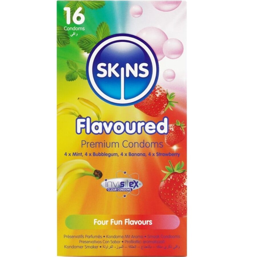 SKINS – CAMISINHAS PREMIUM MULTI SABORES – PACOTE COM 16