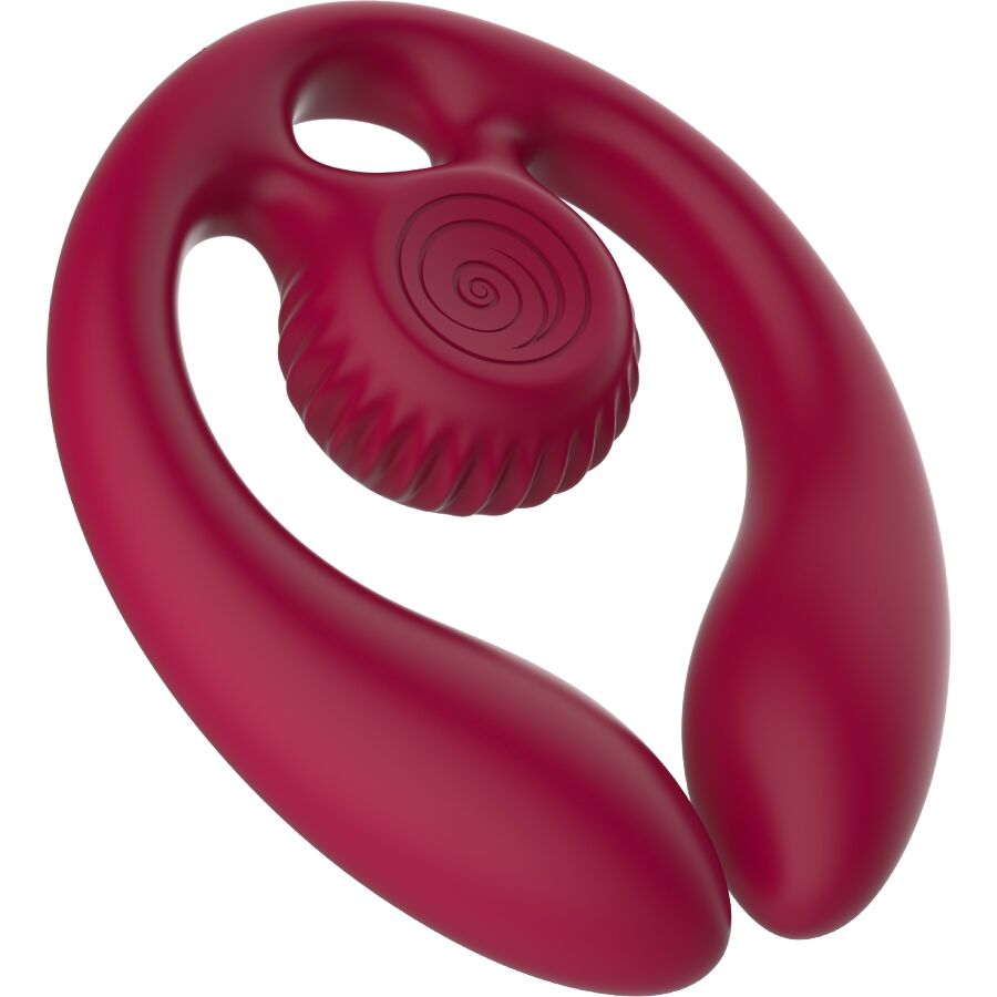 SNAIL VIBE – GIZI DUO ESTIMULADOR PARA CASAIS COM CONTROLE REMOTO, COR VINHO