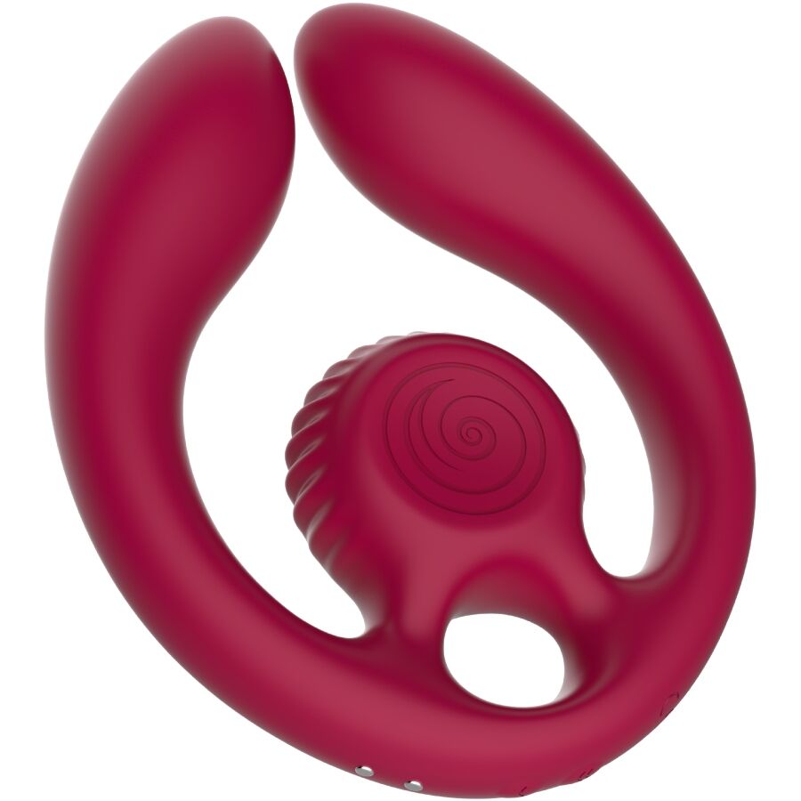 SNAIL VIBE – GIZI DUO ESTIMULADOR PARA CASAIS COM CONTROLE REMOTO, COR VINHO