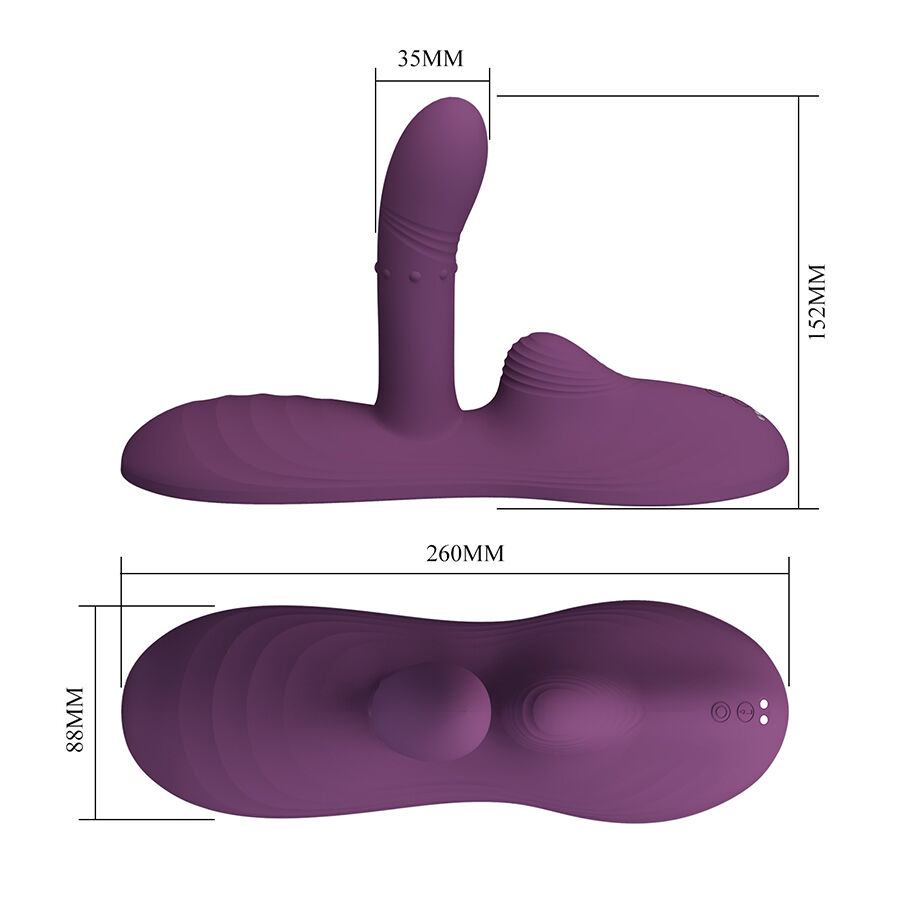 PRETTY LOVE - VIBRADOR DE SENTADO LUKA COM EFEITO DE CALOR E CONTROLE REMOTO - Image 9