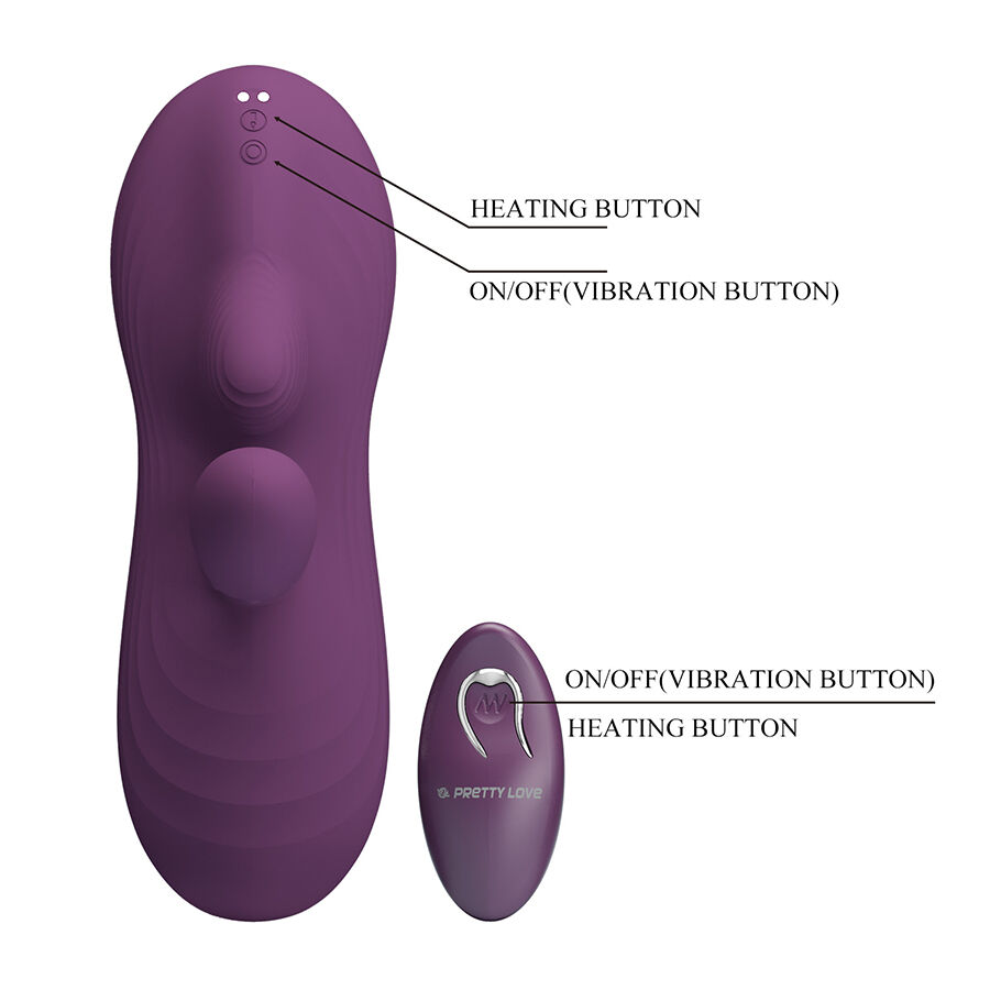 PRETTY LOVE - VIBRADOR DE SENTADO LUKA COM EFEITO DE CALOR E CONTROLE REMOTO - Image 8