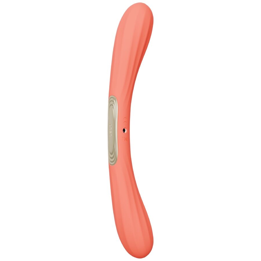 LELO – Vibrador de ponta dupla Boomerang, vermelho coral