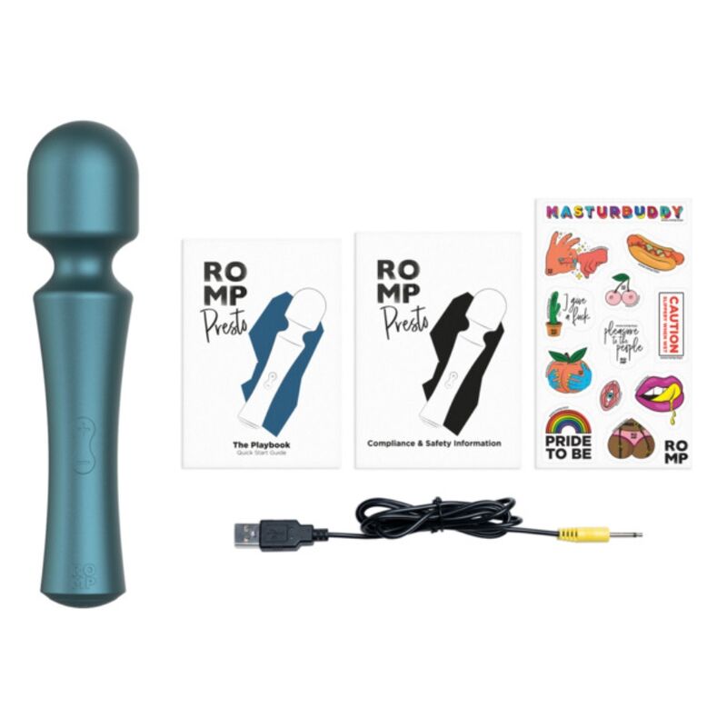 ROMP - PRESTO MINI WAND VIBRATOR COM CABEÇA FLEXÍVEL VERDE - Image 11