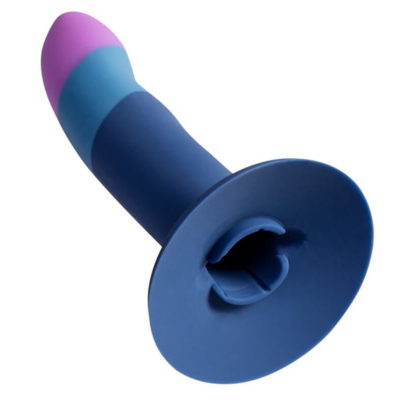 ROMP - ARNÊS PICCOLO + DILDO DE SILICONE COM VENTOSA TRICOLORIDA 14 CM - Image 3