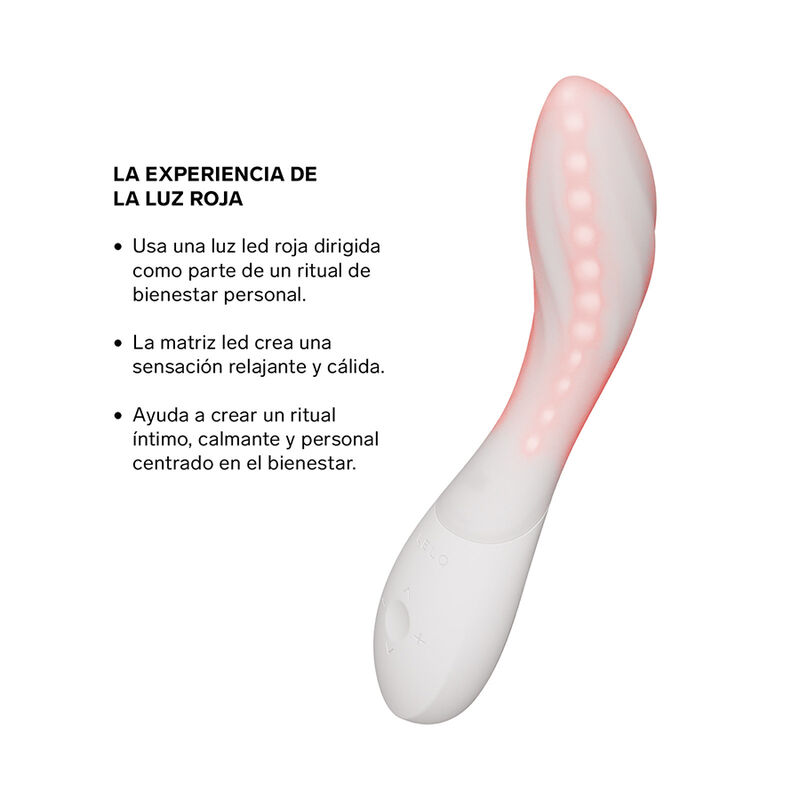 LELO – MONA SPECTRA MASSAGEADOR ÍNTIMO DE LUZ VERMELHA RECARREGÁVEL CONTROLADO POR APLICATIVO
